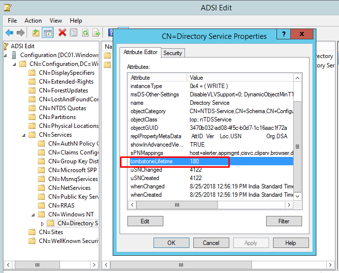 How Can I Check The Tombstone Lifetime Of My Active Directory Forest