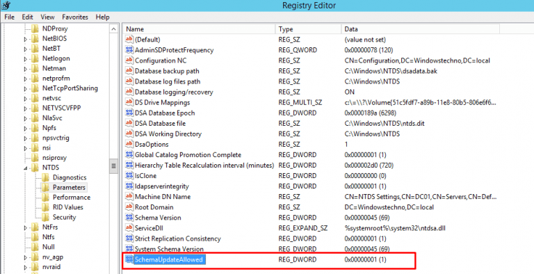 How to enable Schema Changes at the Schema Master - WindowsTechno