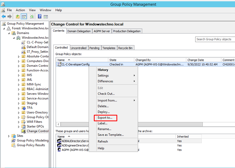 Export a GPO to a File - WindowsTechno