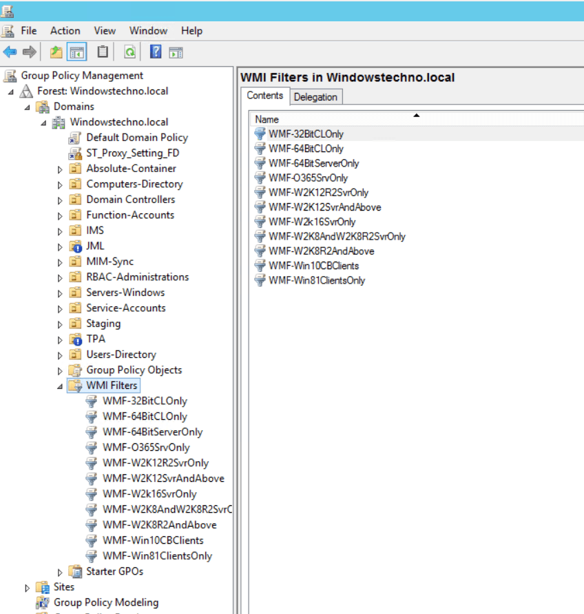 WMI-Filtering