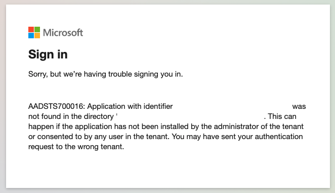 azure-app-id-error-Authenticated-in-wrong-Tenant